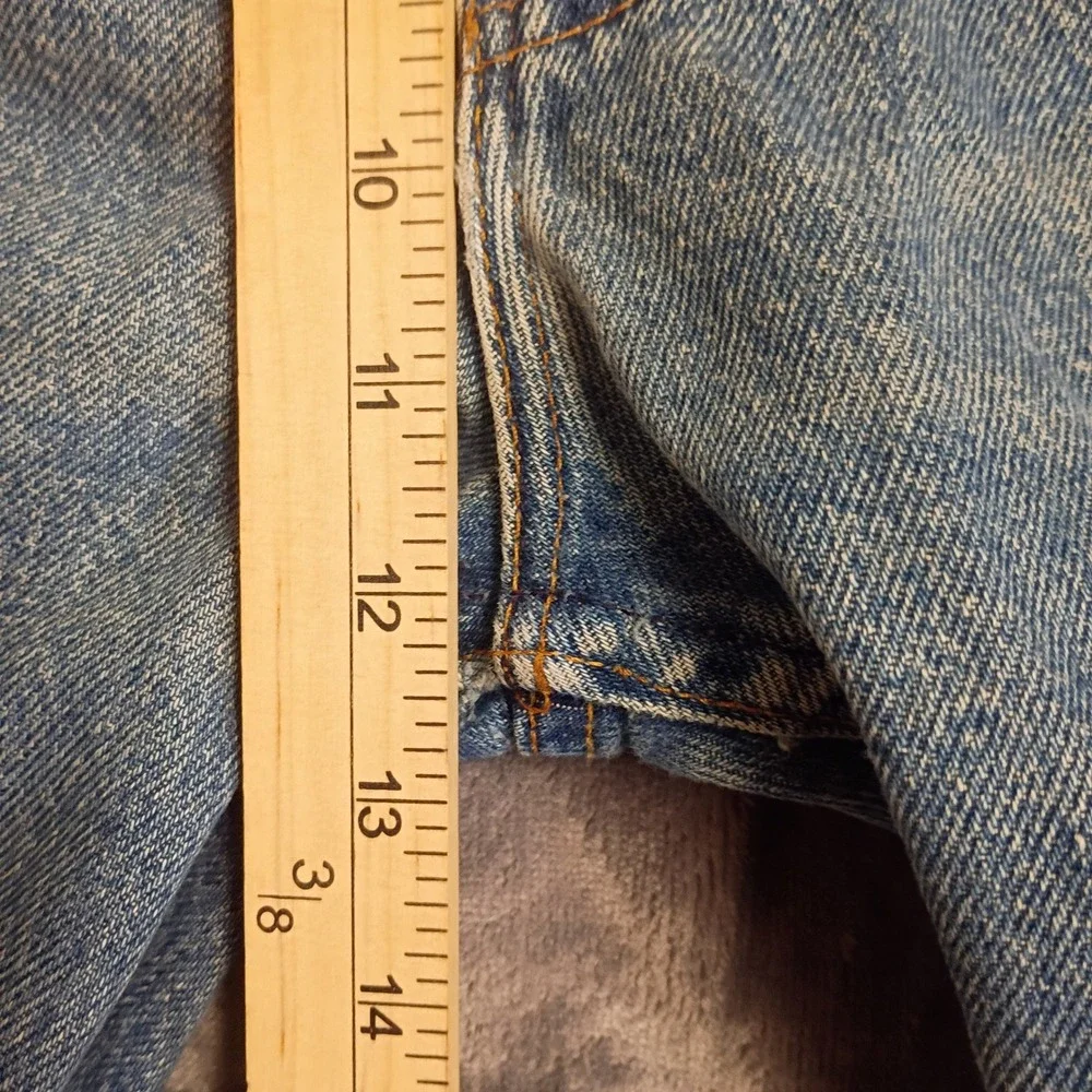 Levi's 517 Bootcut Jeans Mens 34x29 Light Wash Orange Tab Vintage Distressed